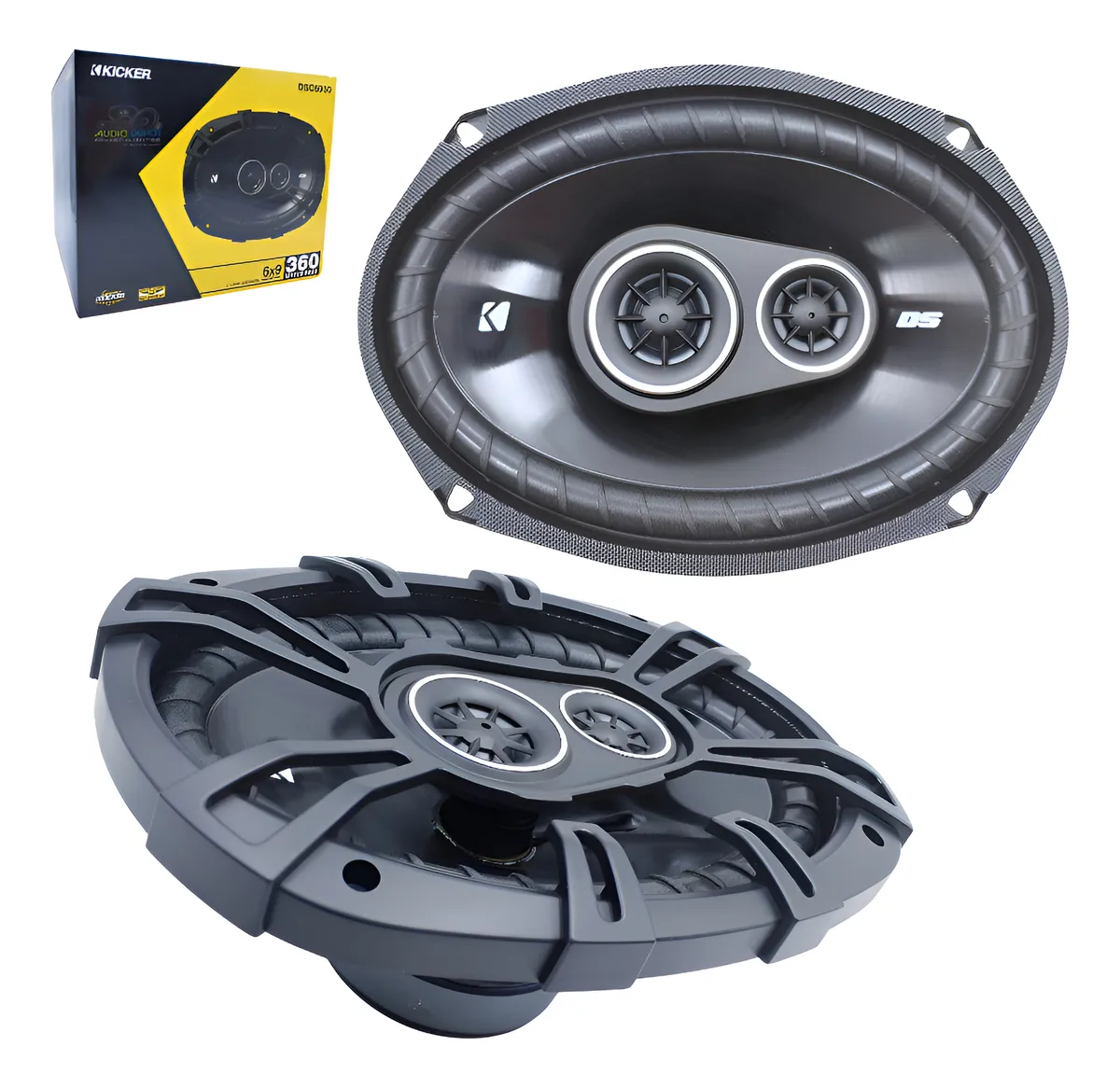 DSC6930 - KICKER PAR DE BOCINAS 6X9" 3 VIAS 360W MAX 4 OHMS