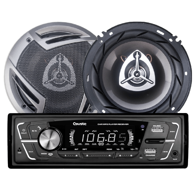 CO-PK300BT - COUSTIC PAQUETE ESTEREO BLUETOOTH + BOCINAS 6.5" 3 VIAS