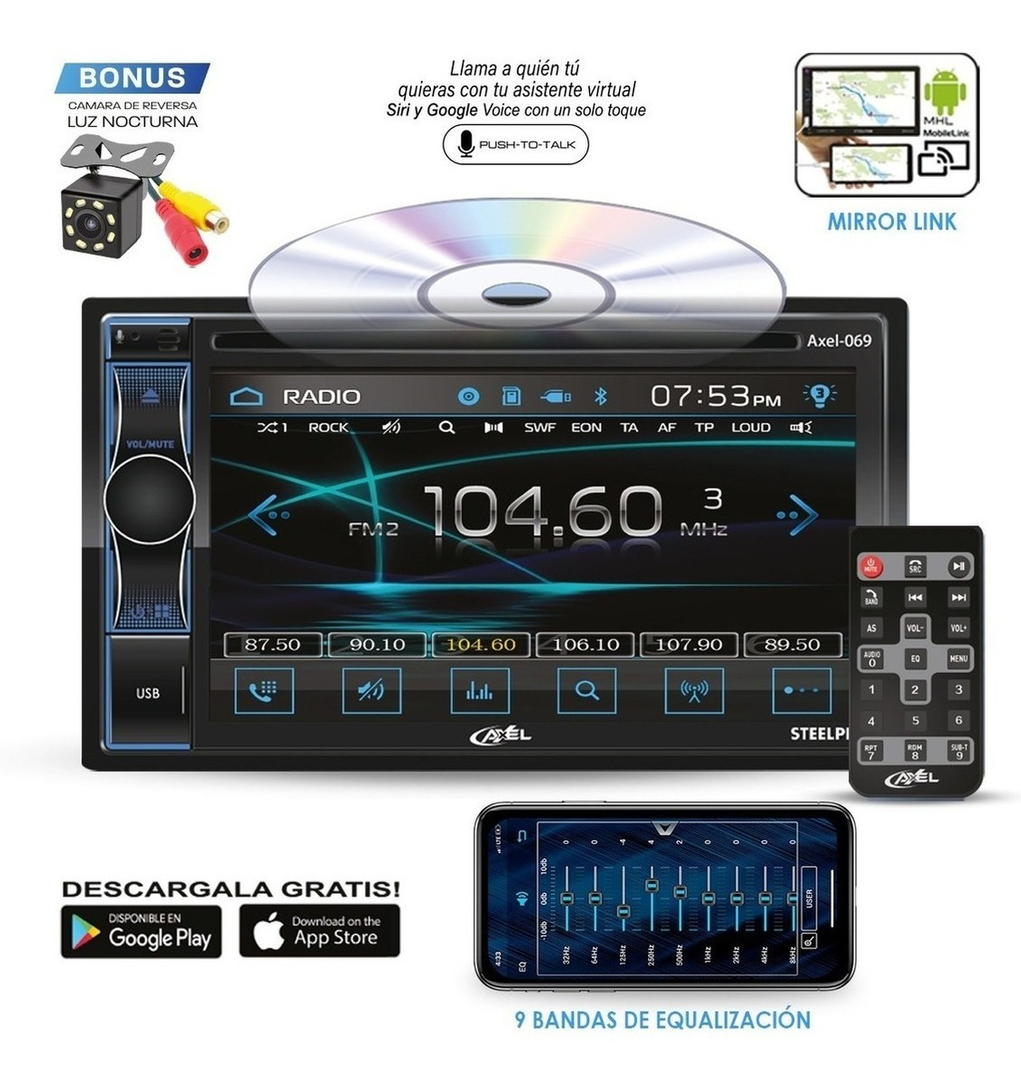 SBM-9993MP5 - SBM PANTALLA 7" MIRROR LINK