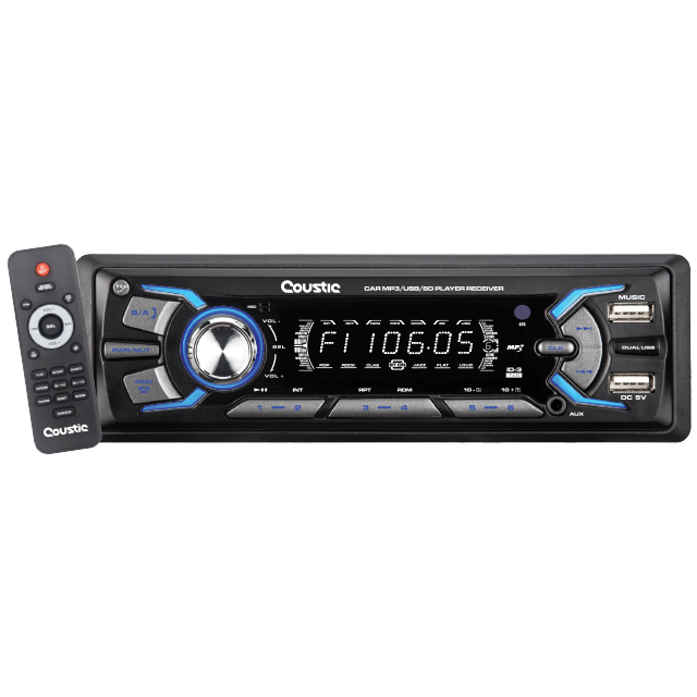 CO-400 - COUSTIC ESTEREO 1 DIN BLUETOOTH USB AUX ILUMINACION RGB