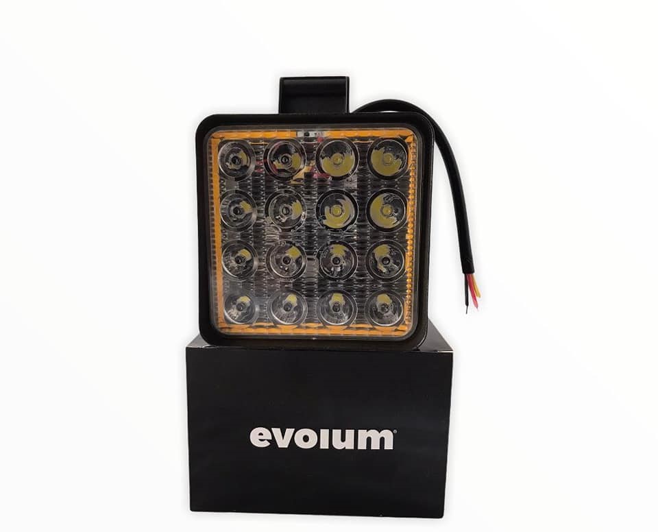 EVO-5005 - EVOLUM FARO CUADRADO 4 2 16 LED DRL AMBAR
