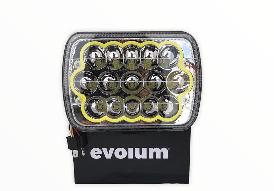 EVO-5016-1 AZUL - EVOLUM FARO RECTANGULAR DRL 7 UNIDAD PRINCIPAL