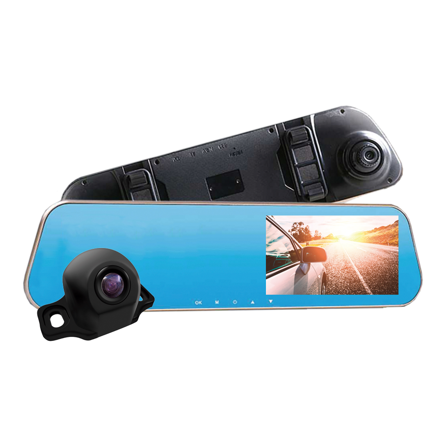 ARV43 - AUDIOBAHN DVR RETROVISOR CON CAMARA HD 4.3"