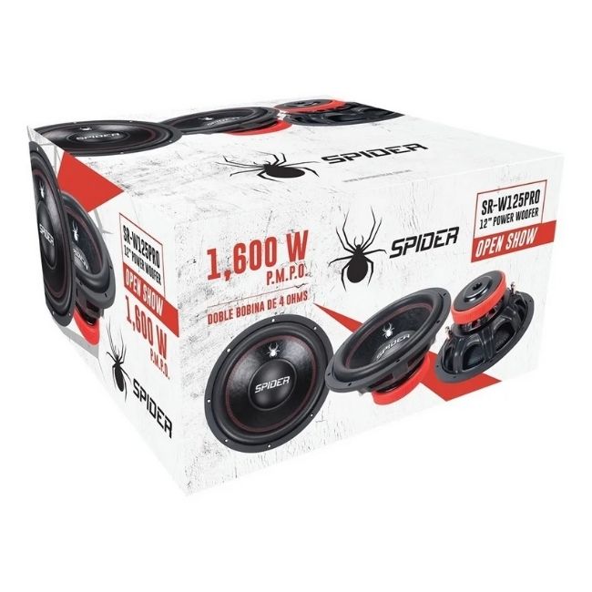 SR-W125PRO - SPIDER SUBWOOFER 12" 1600W MAX 800W RMS DUAL 4 OHMS