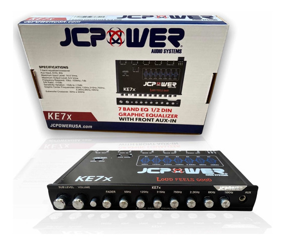 KE7X - JC POWER ECUALIZADOR DE 7 BANDAS 6 CANALES