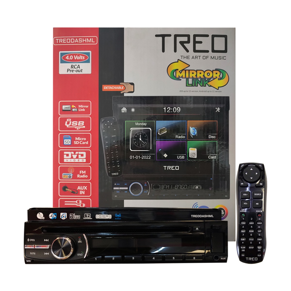 P5-01 - 1 DIN PANTALLA 4.5" BT USB