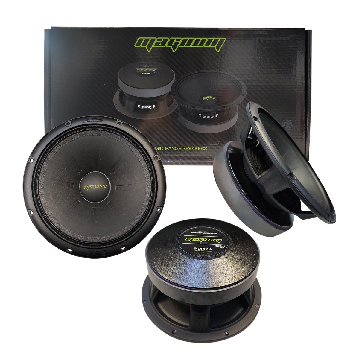 MDR61A - MAGNUM PAR DE MEDIOS RANGOS DE 6.5" 200W RMS 400W MAX 4 OHMS