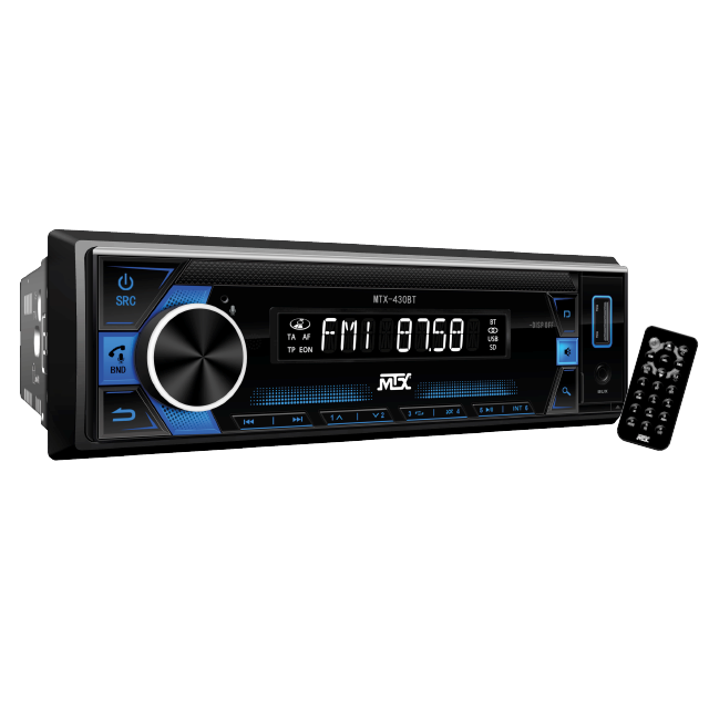 MTX-430BT - MTX ESTEREO 1 DIN SIRI BT USB AUX COLORES