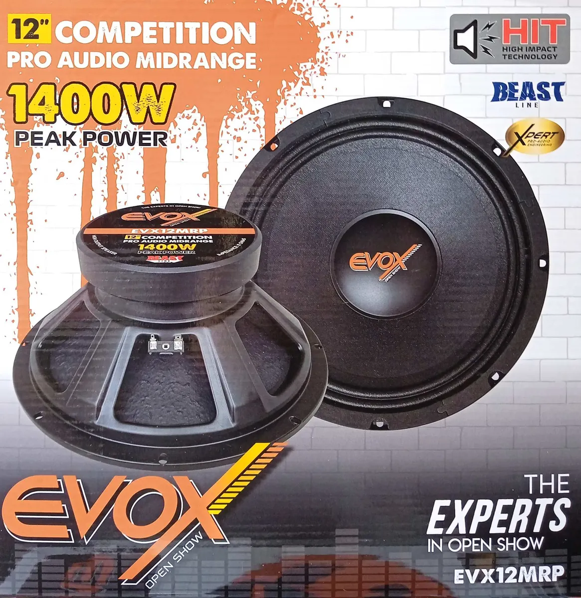 EVX12MRP - EVOX MEDIO RANGO DE 12" 700W RMS 1400W MAX 8 OHMS