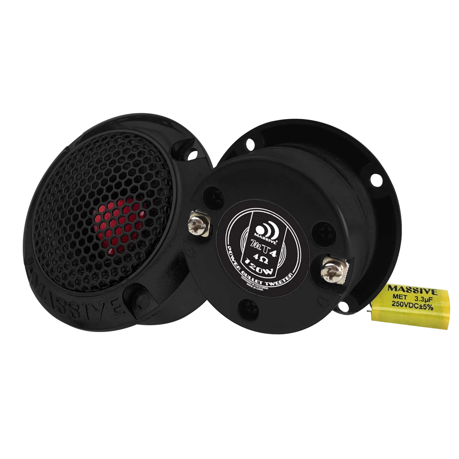 MT4 - MASSIVE PAR DE TWEETER BALA DE 1" 240W MAX 120W RMS 4 OHMS