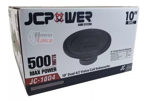 RS-12D4 - JC POWER SUBWOOFER 12" 1200W DUAL 4