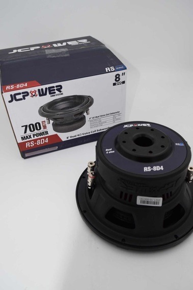 RS-8D4 - JC POWER SUBWOOFER 8" 700W DUAL 4