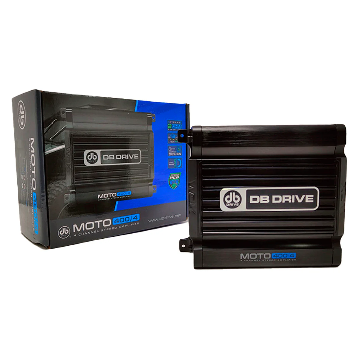 MOTO400 4 - DB DRIVE AMPLIFICADOR MARINO 4 CANALES