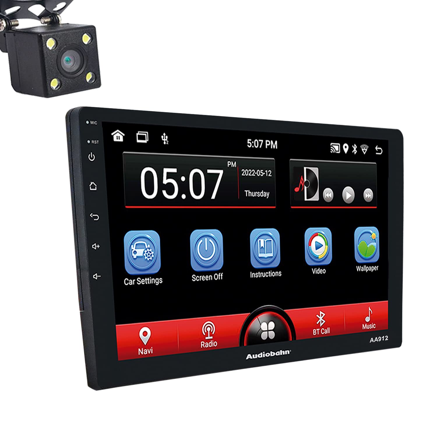 AA912 - AUDIOBAHN PANTALLA 9" CARPLAY ANDROID AUTO INALAMBRICOS BLUETOOTH USB