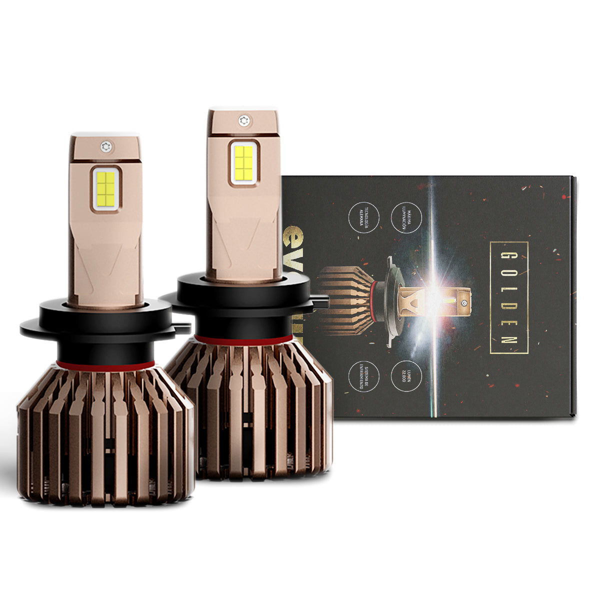 P21H7 - EVOLUM LED H7 GOLDEN 22000 LM CHIP CSP CANBUS