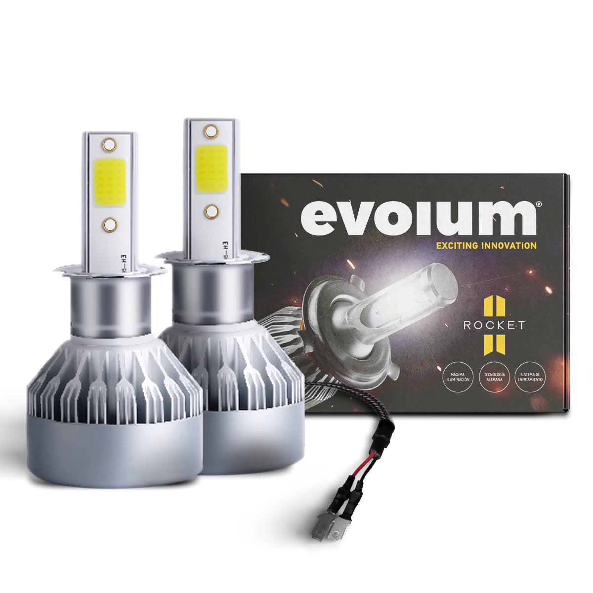 R1H3 - EVOLUM LED H3 ROCKET 8500 LM 6500K CHIP COB CANBUS