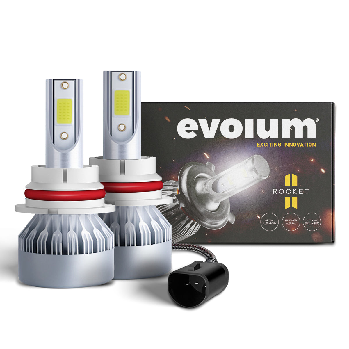 R19007 - EVOLUM LED 9007 ROCKET 8500 LM 6500K CHIP COB CANBUS