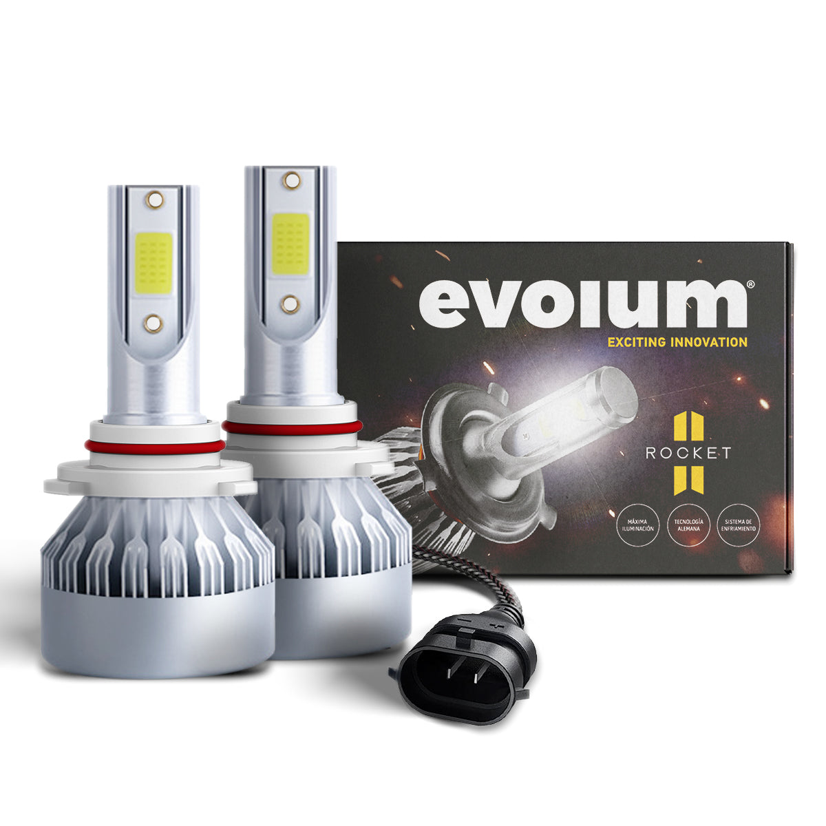 R19006 - EVOLUM LED 9006 ROCKET 8500 LM 6500K CHIP COB CANBUS