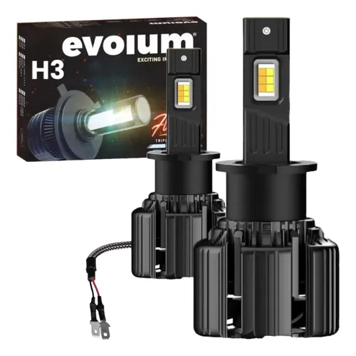 V3H3 - EVOLUM LED H3 FLAME 14000 LM 3 TONOS CHIP CSP CANBUS