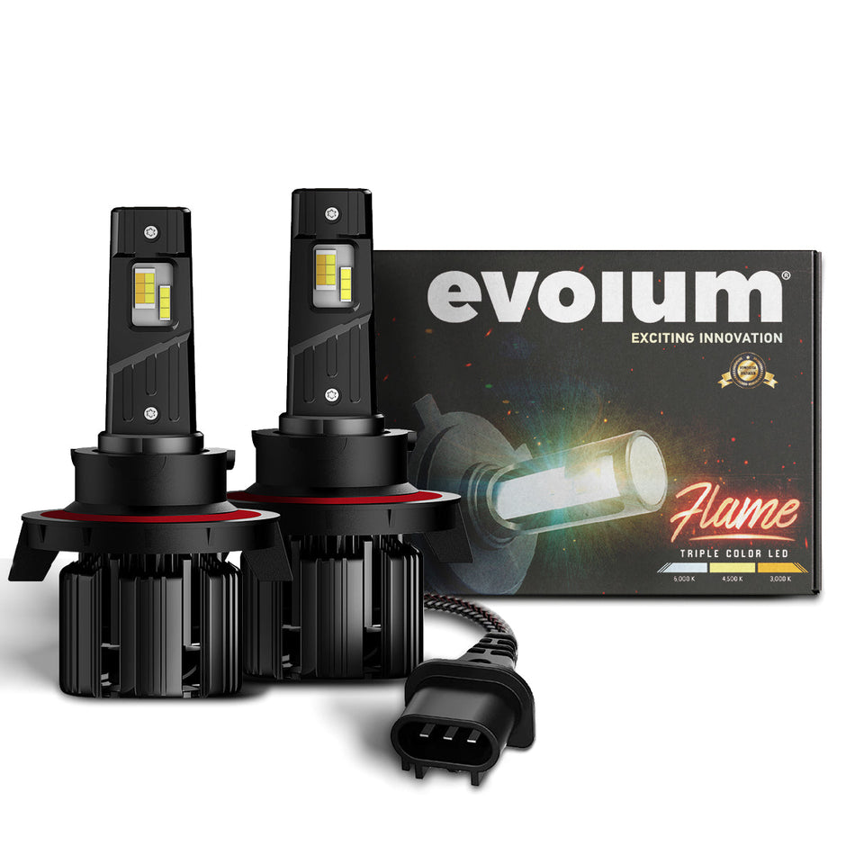 V3H13 - EVOLUM LED H13 FLAME 14000 LM 3 TONOS CHIP CSP CANBUS