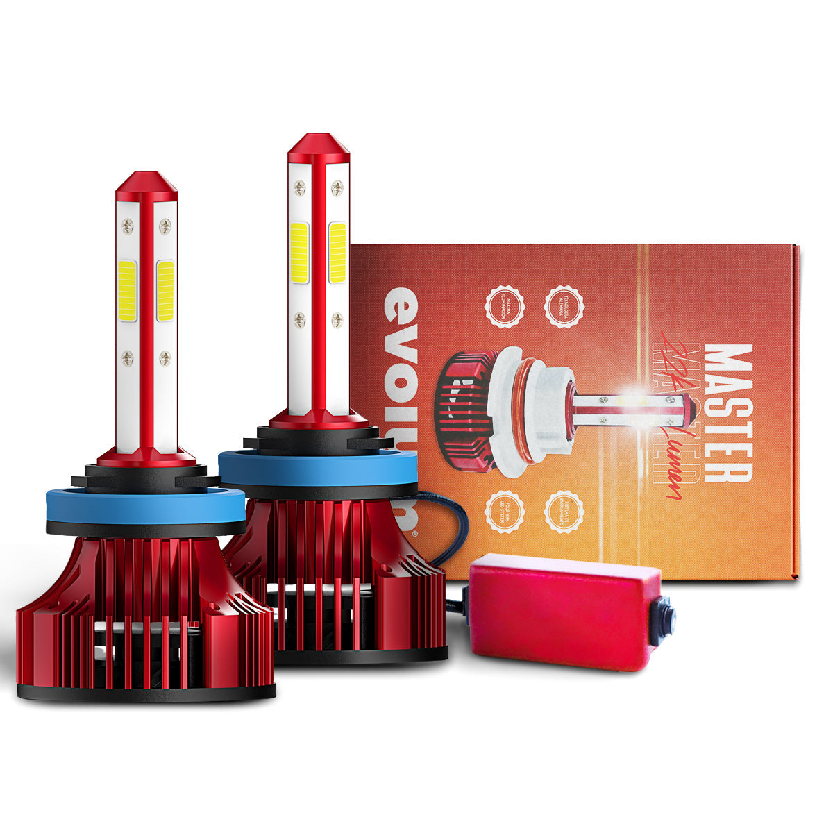 F4H11 - EVOLUM LED H11 MASTER 22000 LM 6500K CHIP COB CANBUS