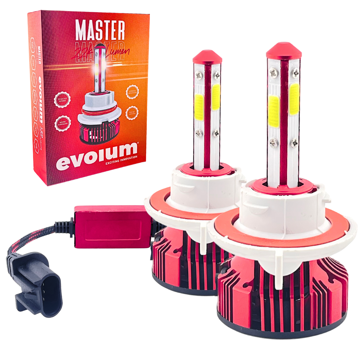 F4H13 - EVOLUM LED H13 MASTER 22000 LM 6500K CHIP COB CANBUS