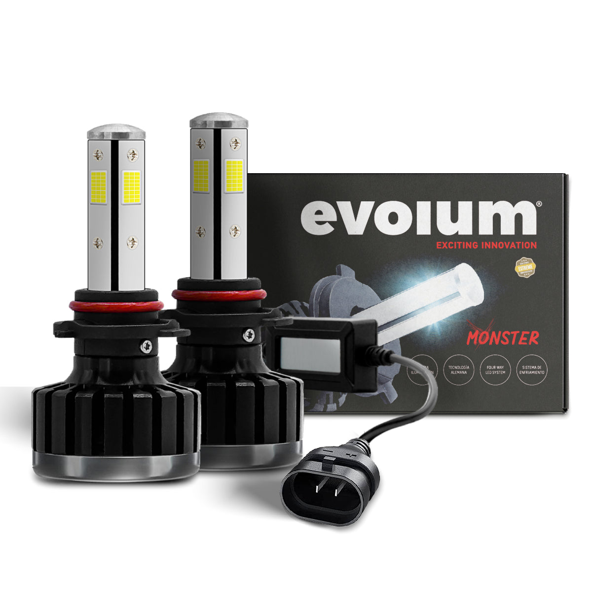 M49006 - EVOLUM LED 9006 MONSTER 12500 LM 6500K CHIP COB CANBUS