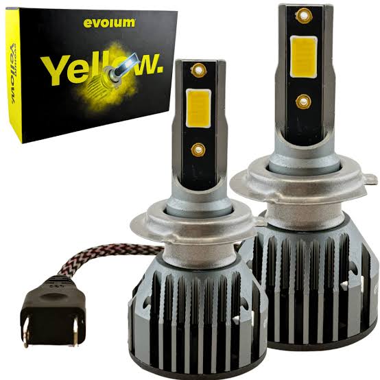 YELLOWH7 - EVOLUM LED H7 YELLOW 2 CARAS 11000 LUMENES
