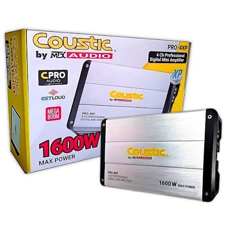 PRO-4XP - COUSTIC AMPLIFICADOR DE 4 CANALES CLASE D 1600W MAX