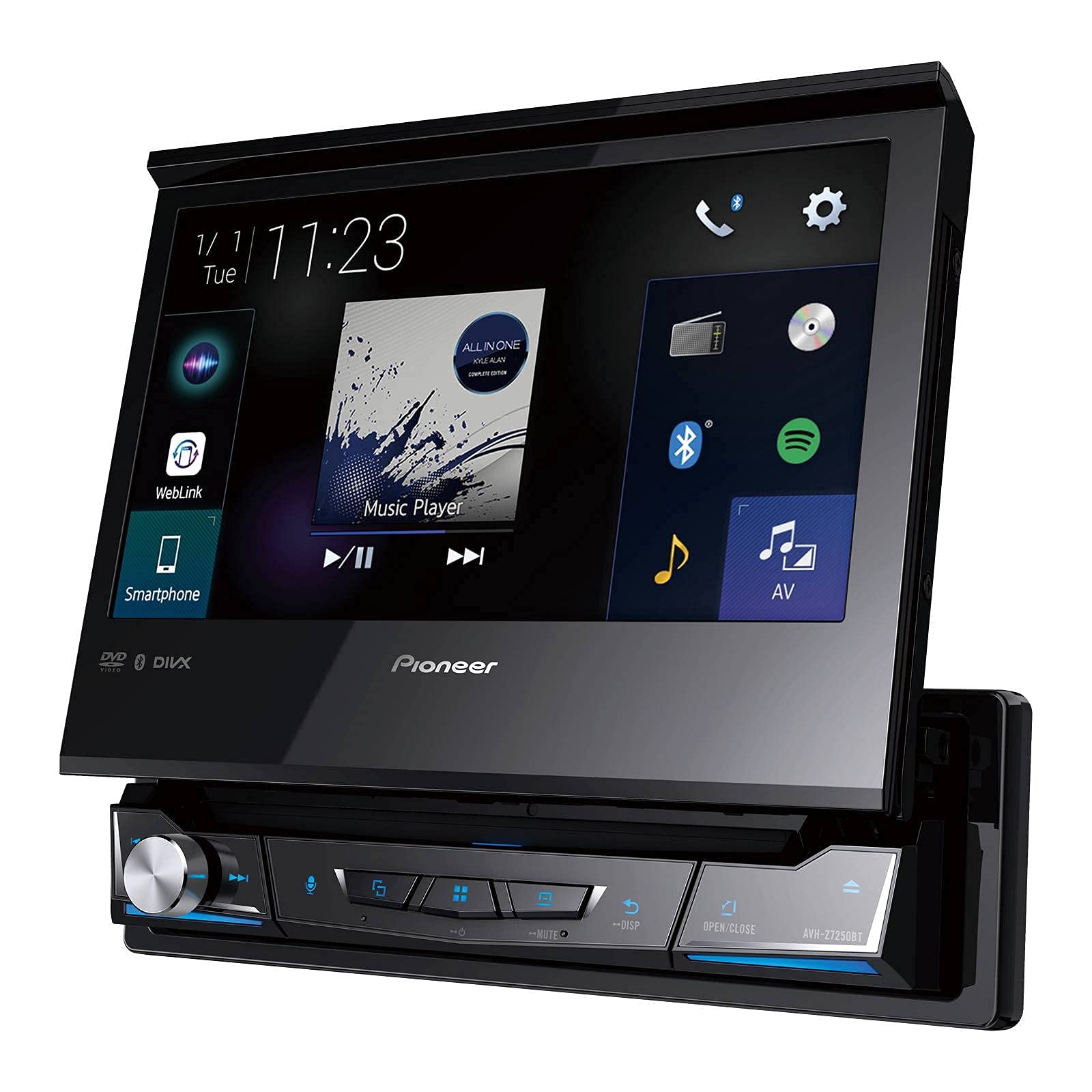 AVH-Z7250BT - PIONEER 1 DIN PANTALLA DE 7" MOTORIZADA ANDROID AUTO CARPLAY BT CD DVD