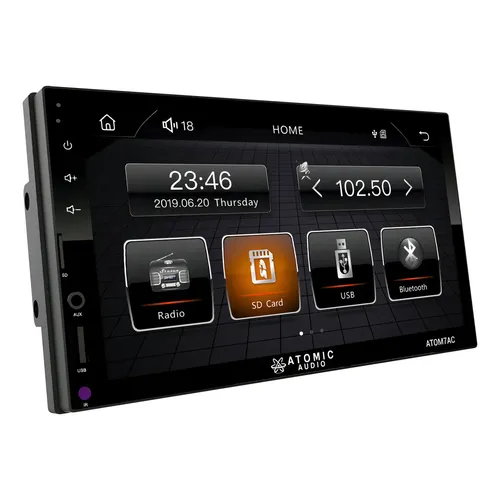 ATOM7AC - ATÓMICO PANTALLA 7” ANDROID AUTO CARPLAY INCLUYE CÁMARA
