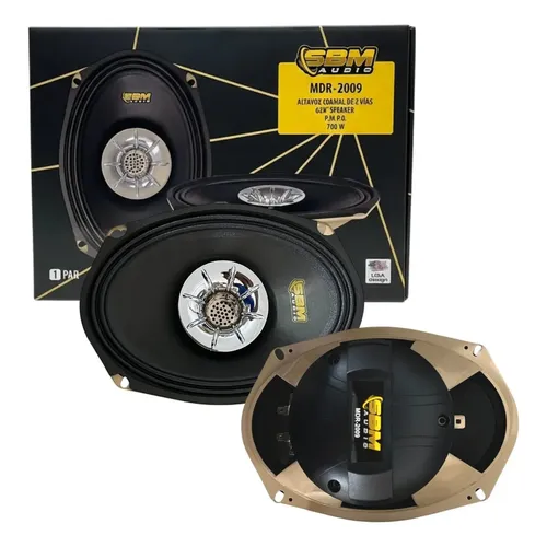 MDR-2009 - SBM PAR DE MEDIOS RANGOS 6x9 400W MAX 200W RMS