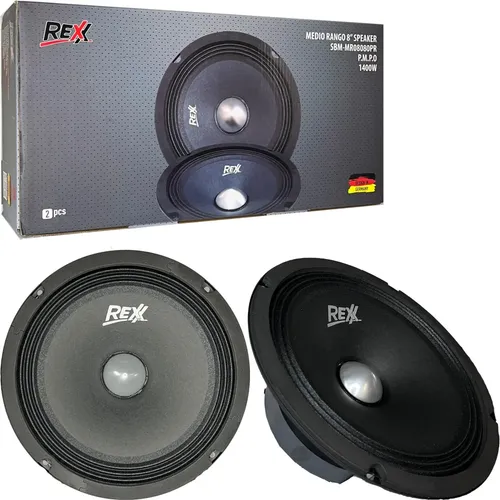 RX-MR08080PR - REXX PAR MEDIOS RANGOS 8" 200W RMS 4 OHMS 94dB