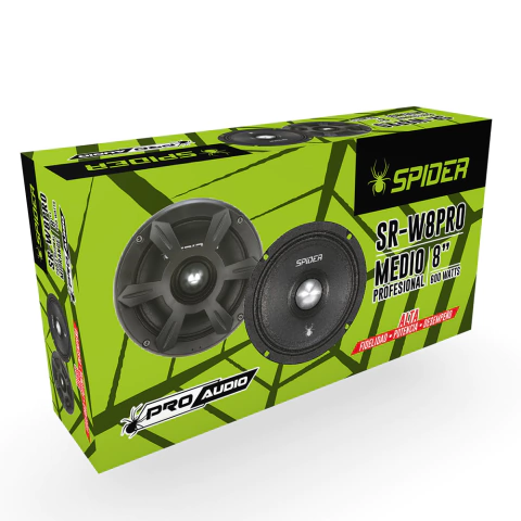 SR-W8PRO - SPIDER PAR DE MEDIOS RANGOS DE 8" 600W MAX 100W RMS 4 OHMS